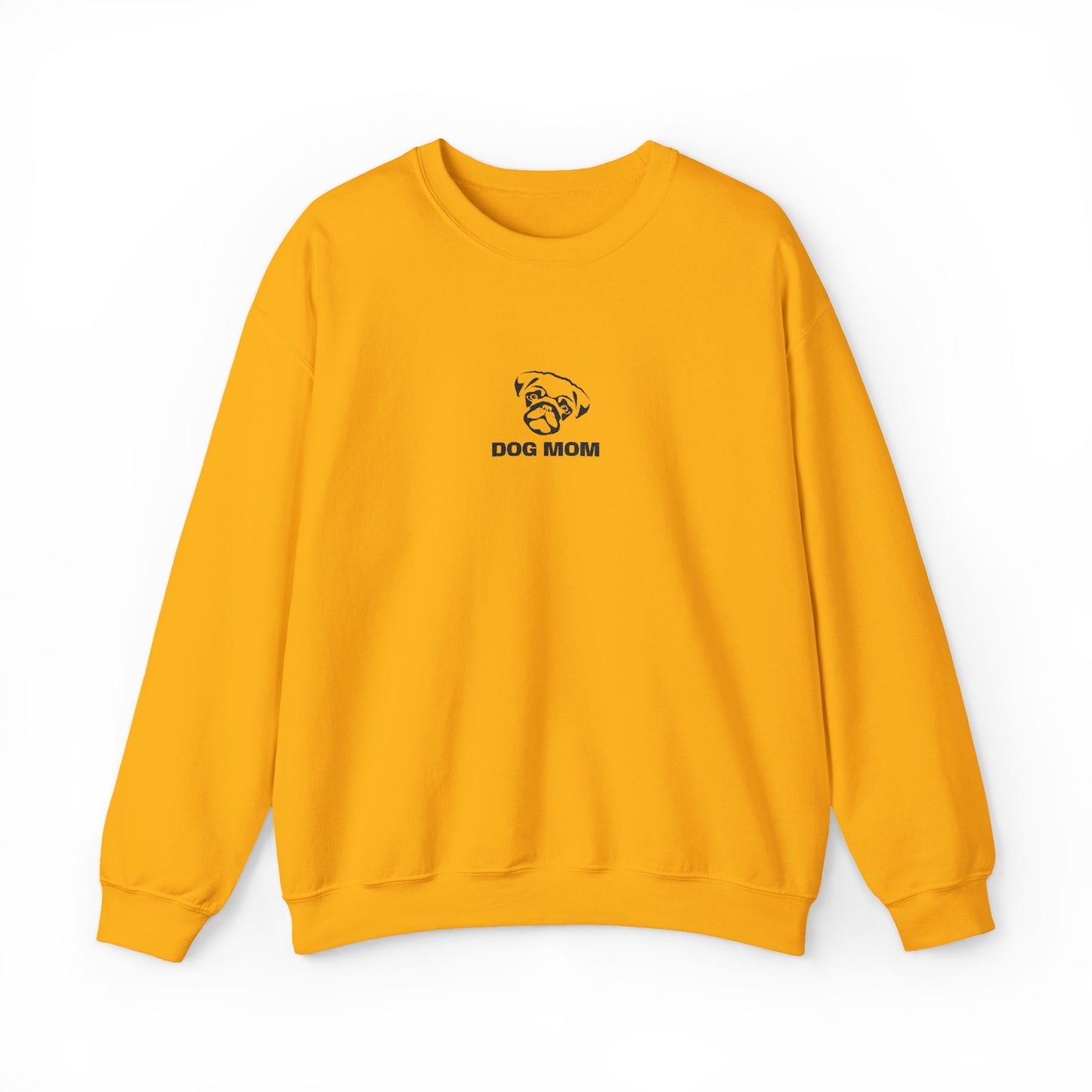 Dog Mom Pug Embroidered Crewneck