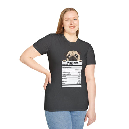 Funny Pug Facts T-Shirt — Pug Dog Graphic Tee
