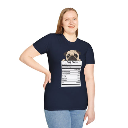 Funny Pug Facts T-Shirt — Pug Dog Graphic Tee