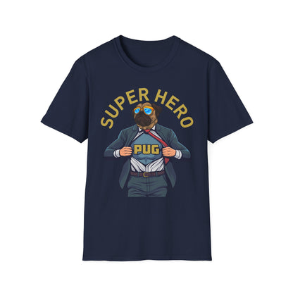 Pug Superhero Unisex T-Shirt — Funny Pug Dog Graphic Tee