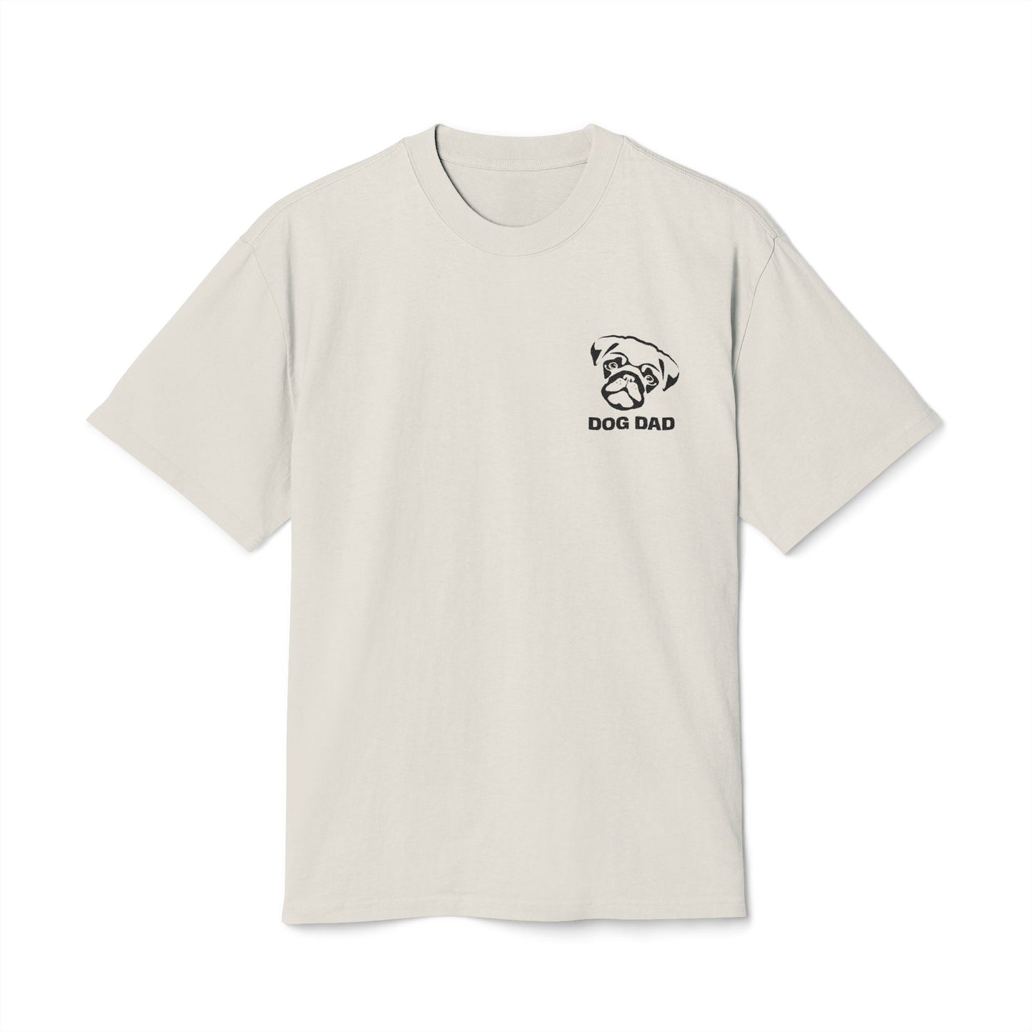 Dog Dad Tee — Vintage Faded Embroidered Chest Detail