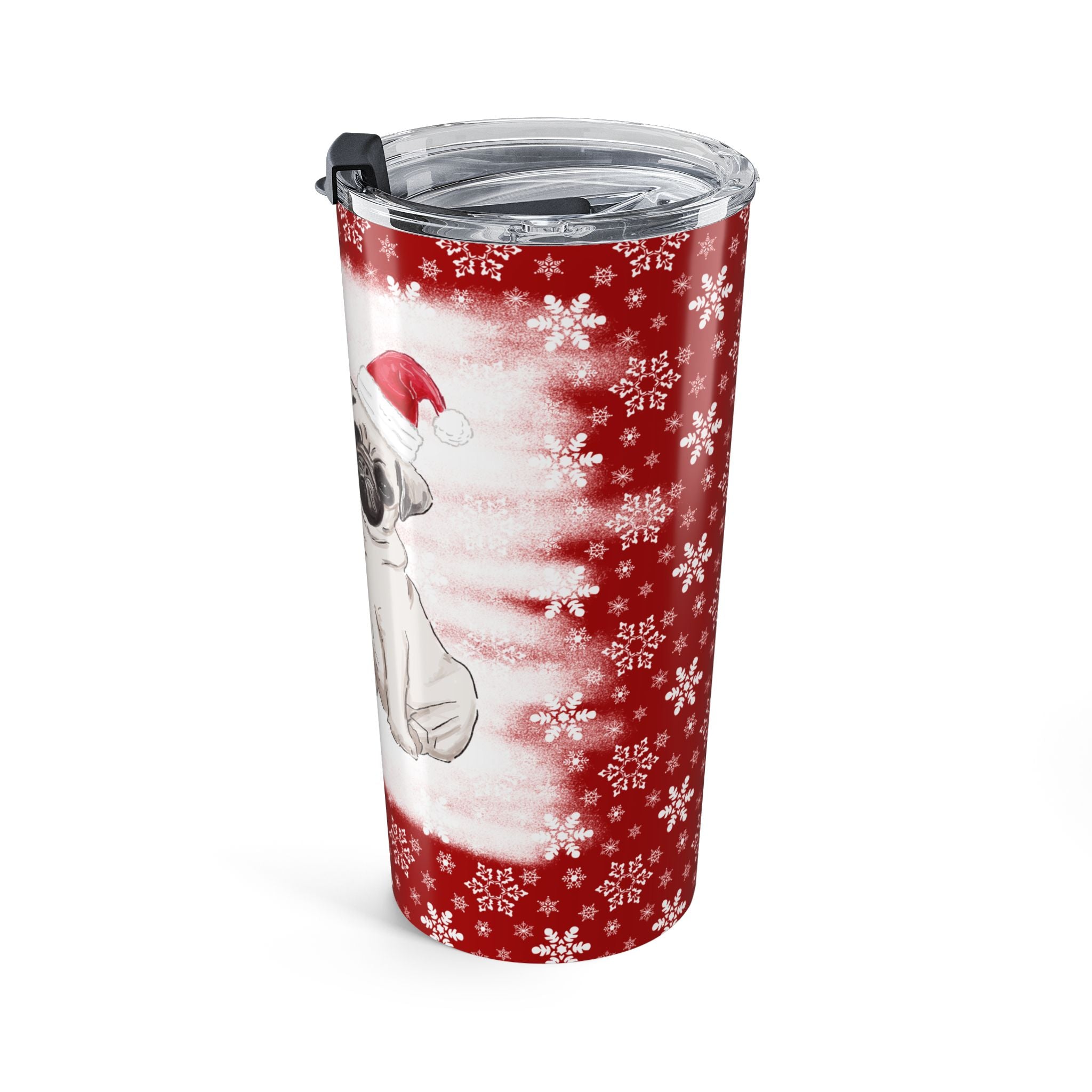 Sippin’ Through the Snow – Pug Christmas Tumbler | Holiday Cheer for Dog Lovers 20OZ