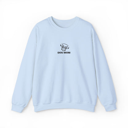 Dog Mom Pug Embroidered Crewneck