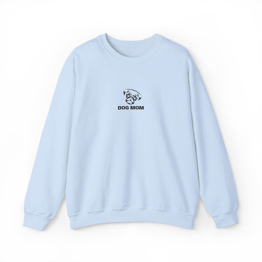 Dog Mom Pug Embroidered Crewneck