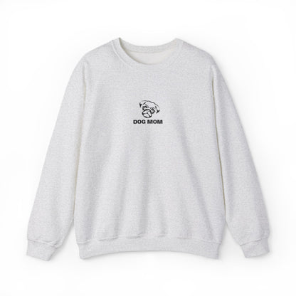 Dog Mom Pug Embroidered Crewneck