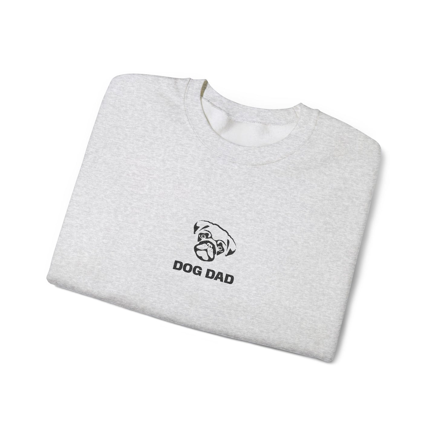 Dog Dad Pug Embroidered Crewneck