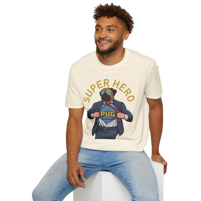 Pug Superhero Unisex T-Shirt — Funny Pug Dog Graphic Tee