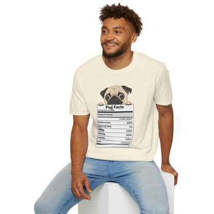 Funny Pug Facts T-Shirt — Pug Dog Graphic Tee