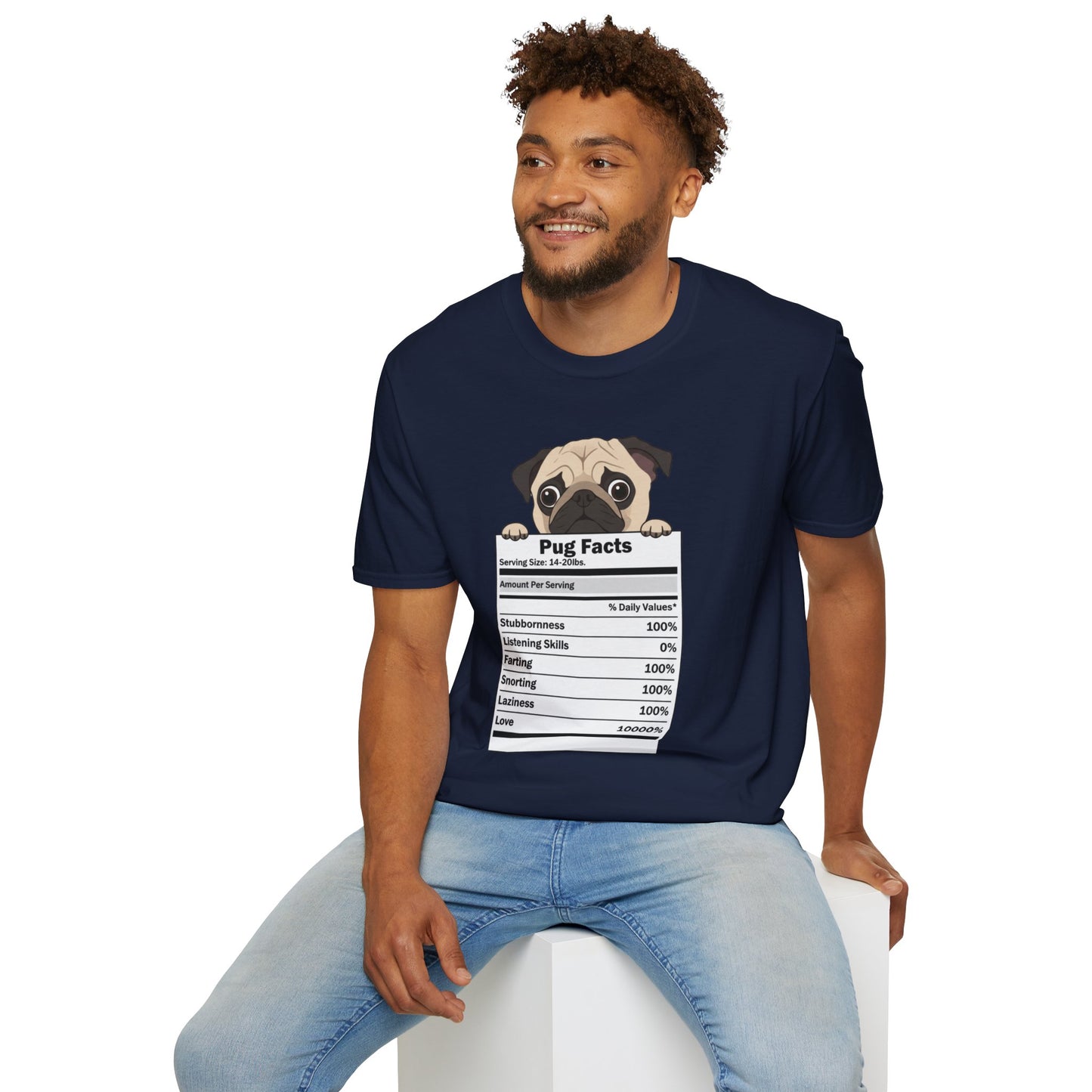 Funny Pug Facts T-Shirt — Pug Dog Graphic Tee