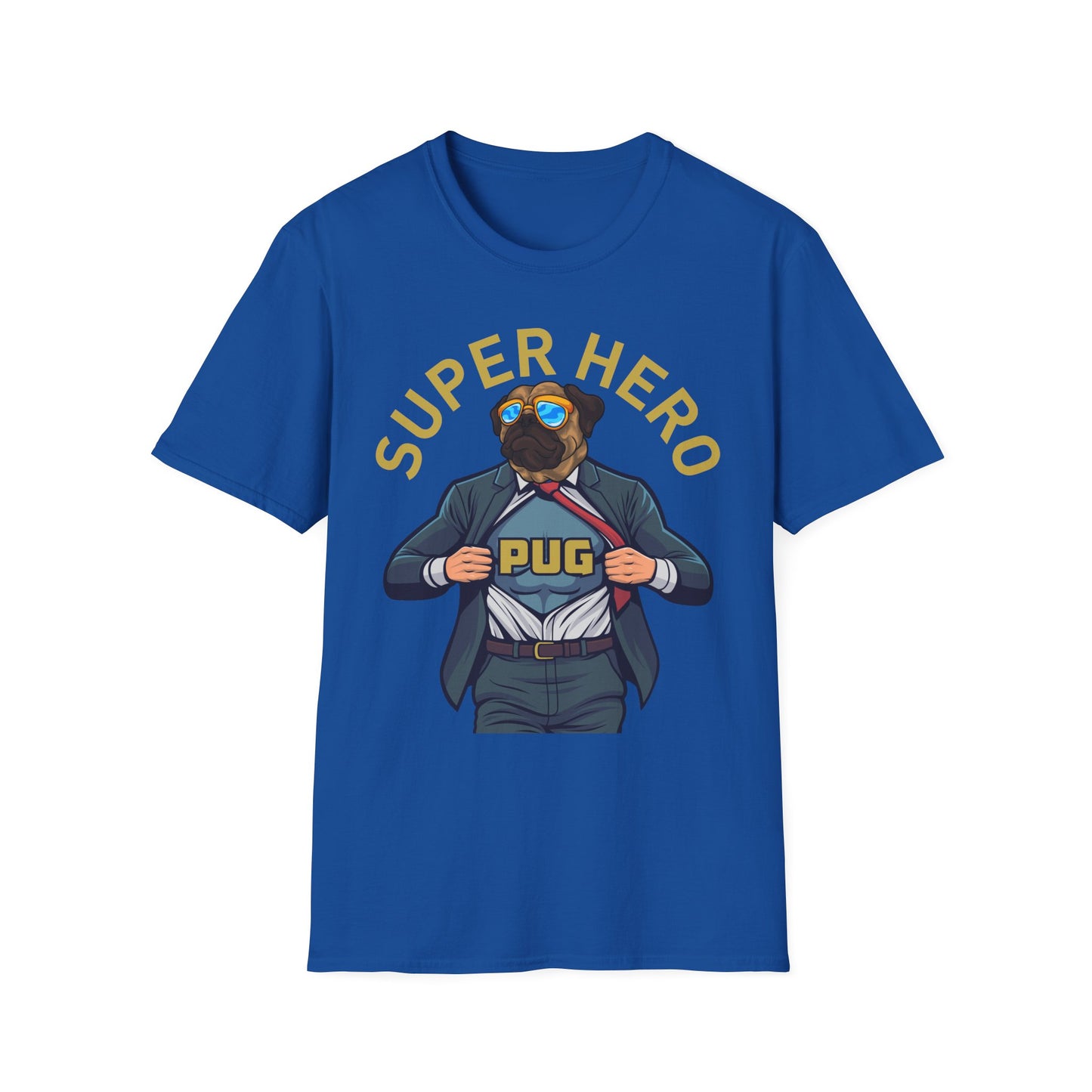 Pug Superhero Unisex T-Shirt — Funny Pug Dog Graphic Tee