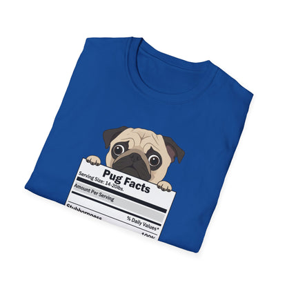 Funny Pug Facts T-Shirt — Pug Dog Graphic Tee
