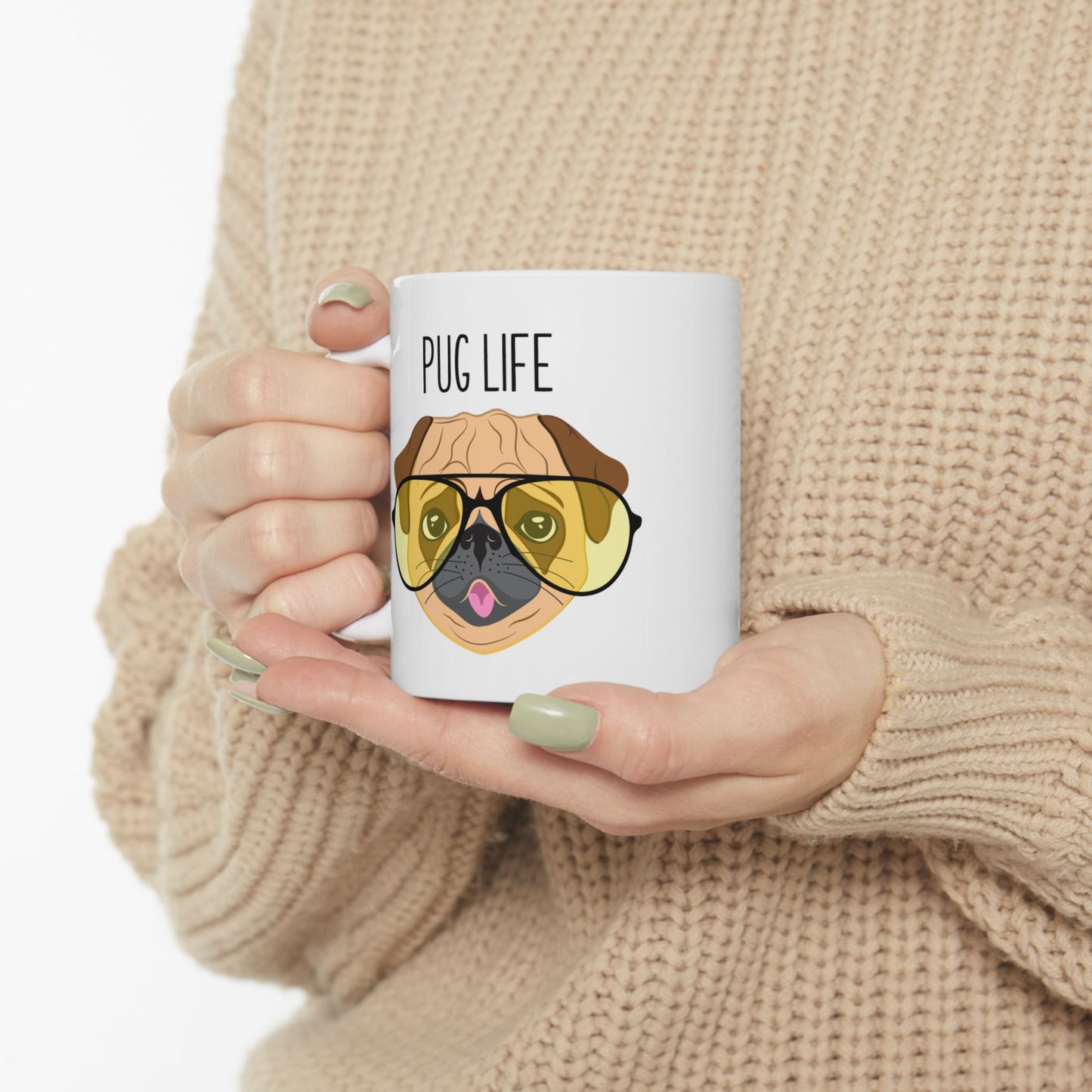 Pug Lover Ceramic Mug — Cute Coffee Cup (11oz & 15oz)