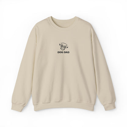 Dog Dad Pug Embroidered Crewneck