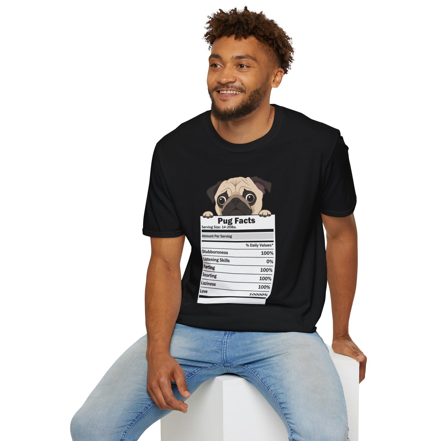 Funny Pug Facts T-Shirt — Pug Dog Graphic Tee