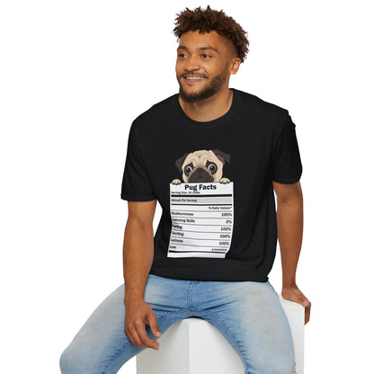 Funny Pug Facts T-Shirt — Pug Dog Graphic Tee