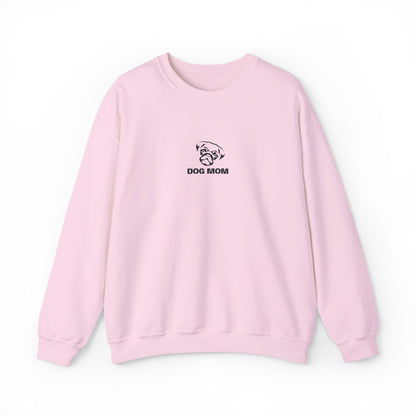 Dog Mom Pug Embroidered Crewneck