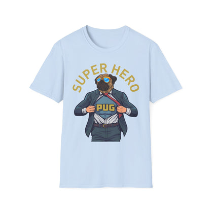 Pug Superhero Unisex T-Shirt — Funny Pug Dog Graphic Tee