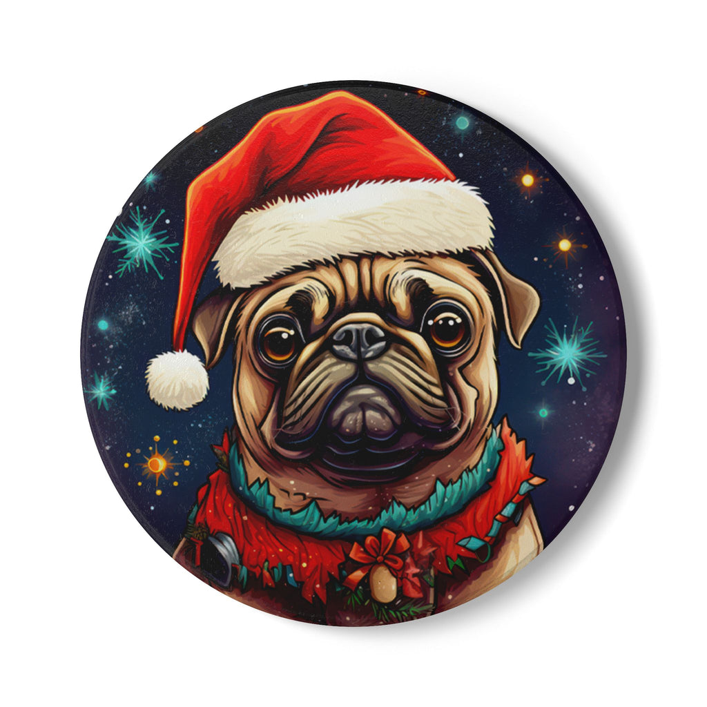 Festive Pugmas Coaster – Because Santa Has Wrinkles