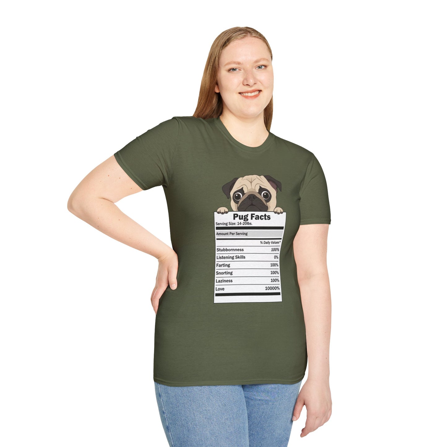Funny Pug Facts T-Shirt — Pug Dog Graphic Tee