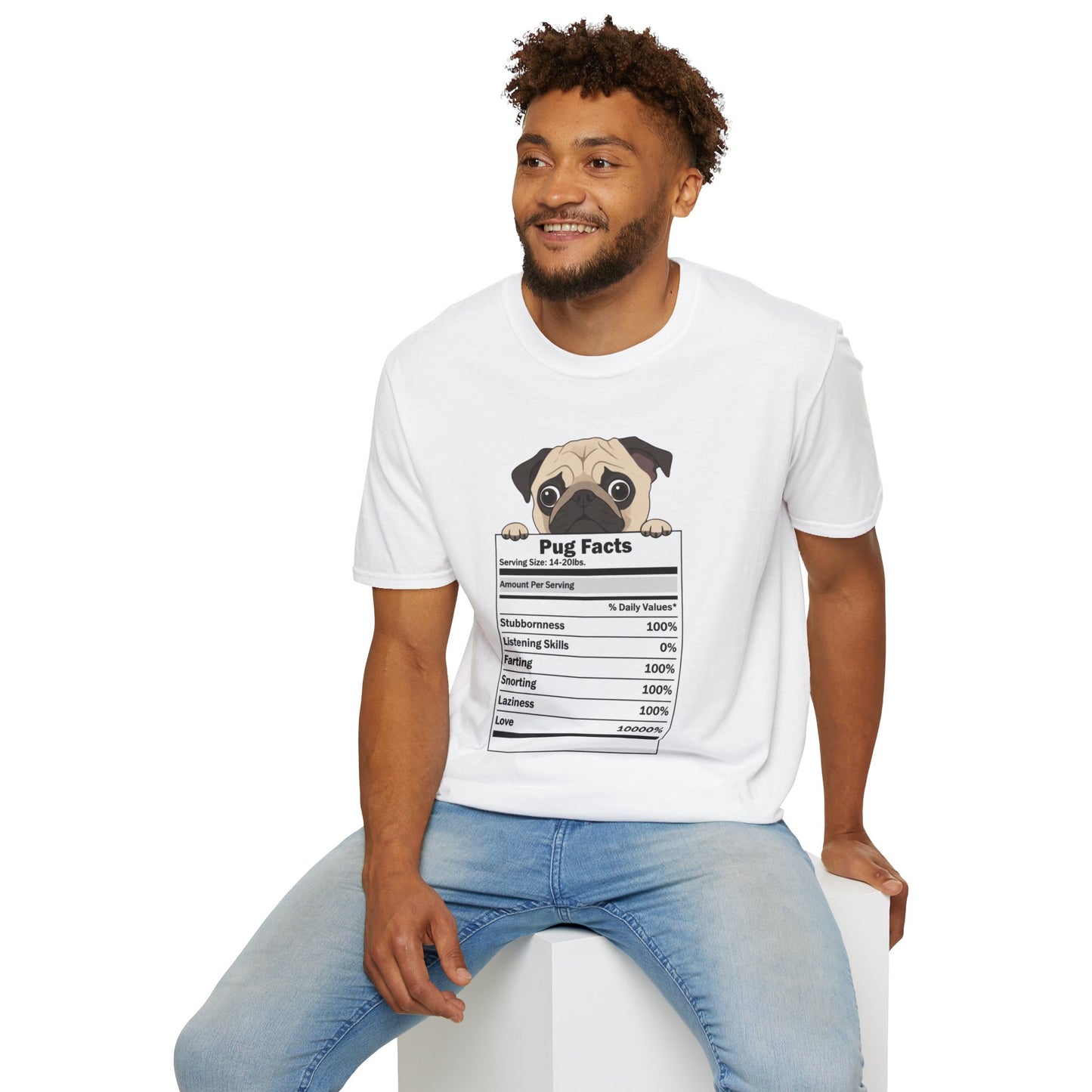 Funny Pug Facts T-Shirt — Pug Dog Graphic Tee