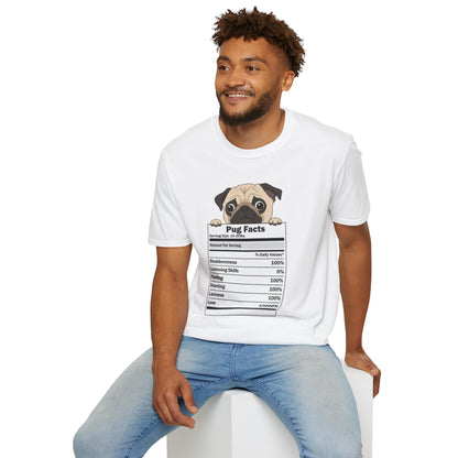 Funny Pug Facts T-Shirt — Pug Dog Graphic Tee