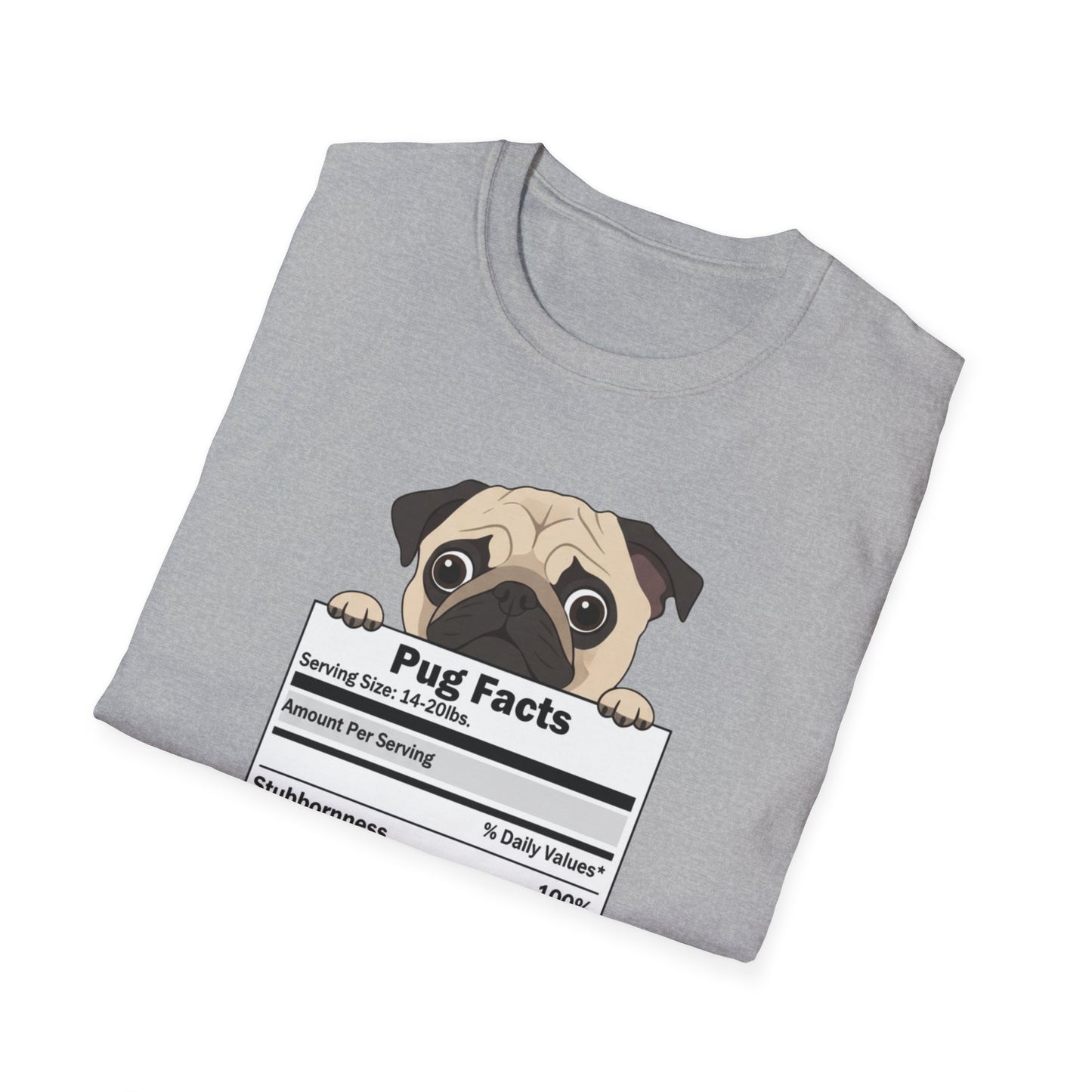 Funny Pug Facts T-Shirt — Pug Dog Graphic Tee