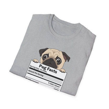 Funny Pug Facts T-Shirt — Pug Dog Graphic Tee