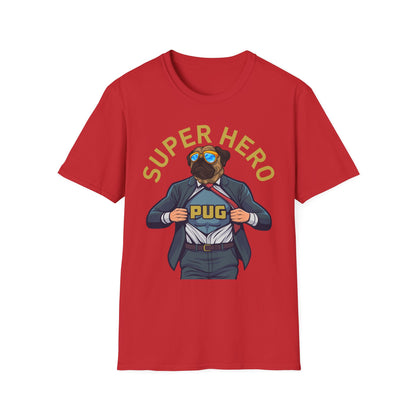 Pug Superhero Unisex T-Shirt — Funny Pug Dog Graphic Tee