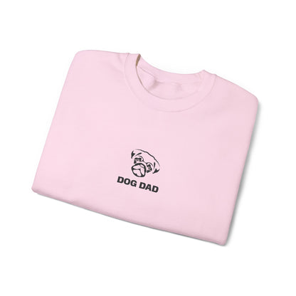 Dog Dad Pug Embroidered Crewneck