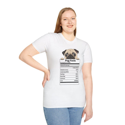 Funny Pug Facts T-Shirt — Pug Dog Graphic Tee