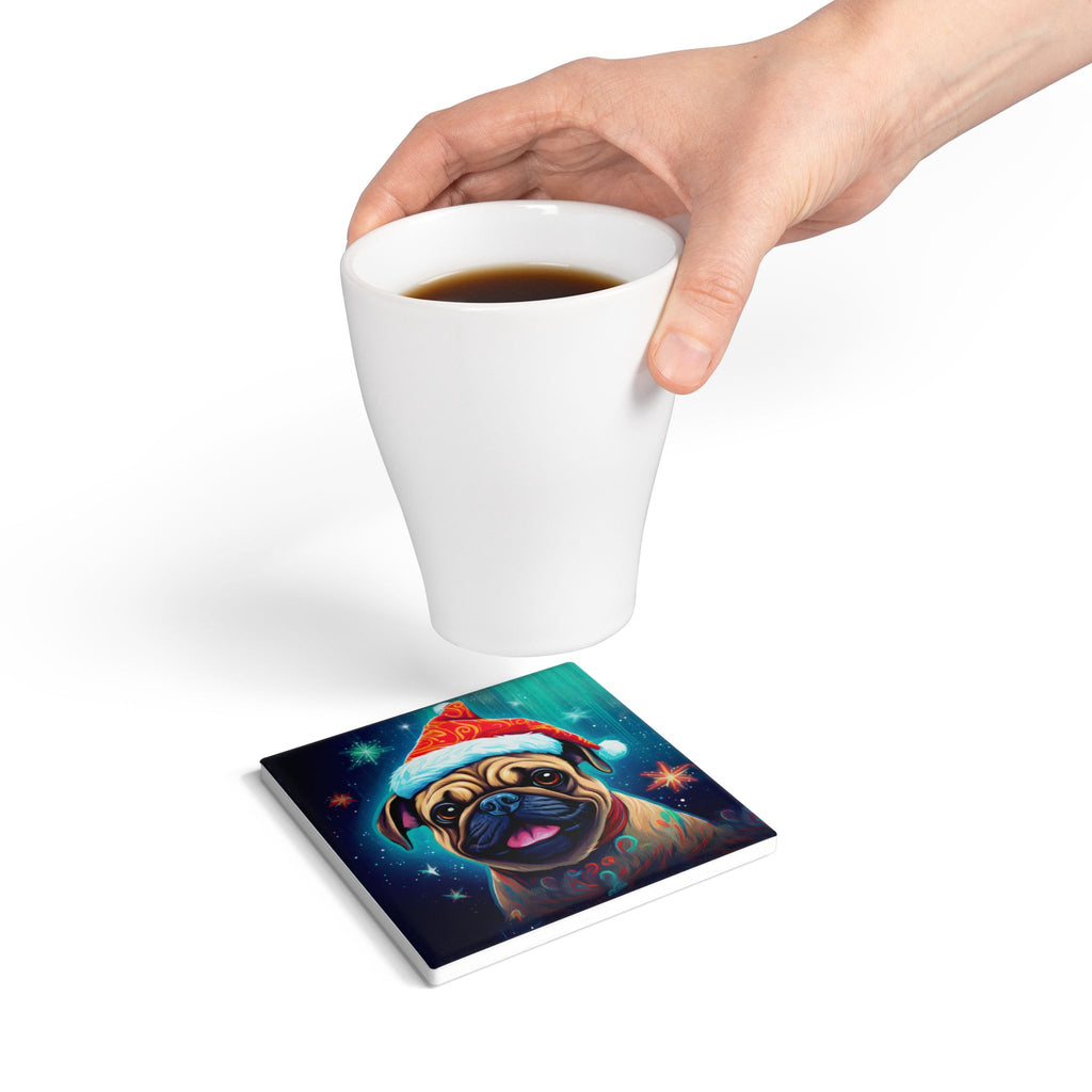 Bark the Halls Pug Love - Coaster Set