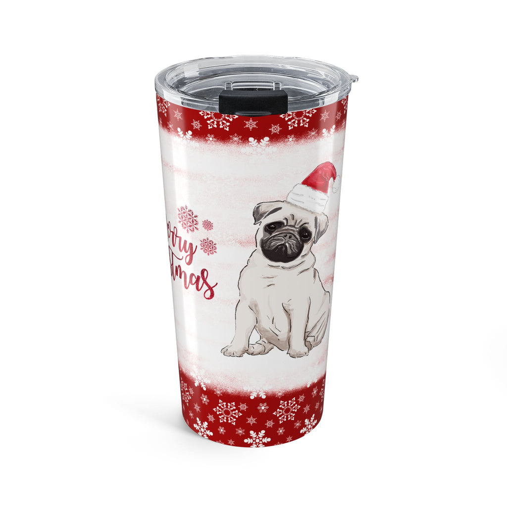 Sippin’ Through the Snow – Pug Christmas Tumbler | Holiday Cheer for Dog Lovers 20OZ