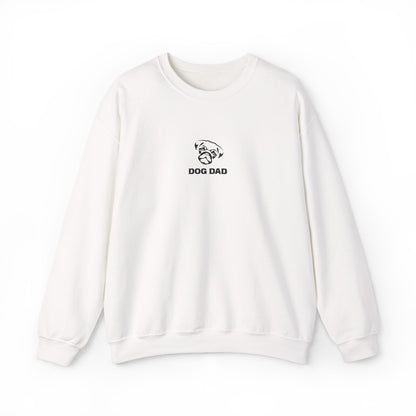 Dog Dad Pug Embroidered Crewneck