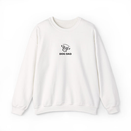 Dog Dad Pug Embroidered Crewneck