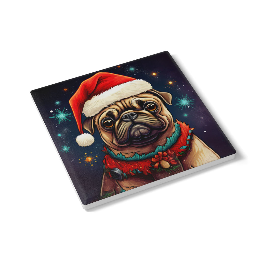 Festive Pugmas Coaster – Because Santa Has Wrinkles