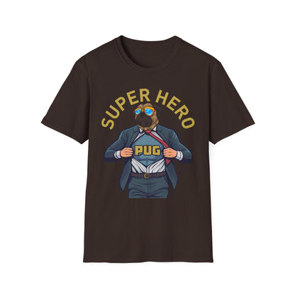 Pug Superhero Unisex T-Shirt — Funny Pug Dog Graphic Tee