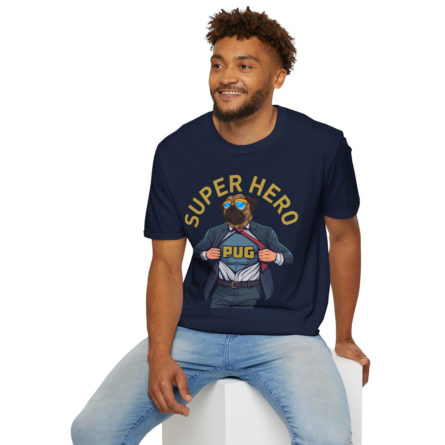 Pug Superhero Unisex T-Shirt — Funny Pug Dog Graphic Tee