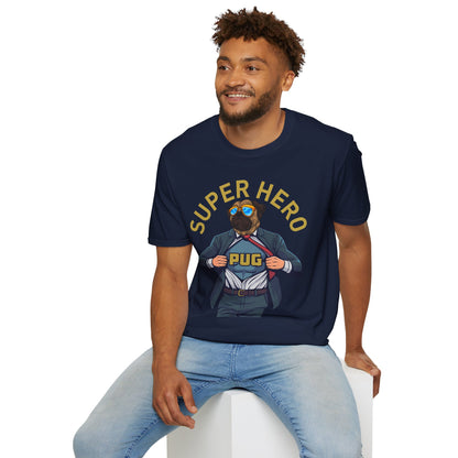 Pug Superhero Unisex T-Shirt — Funny Pug Dog Graphic Tee