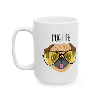 Pug Lover Ceramic Mug — Cute Coffee Cup (11oz & 15oz)