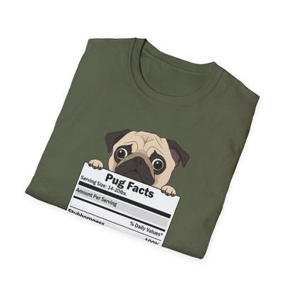 Funny Pug Facts T-Shirt — Pug Dog Graphic Tee