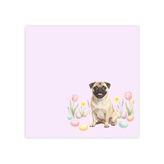 Easter Fawn Pug Post-it Notes — Lavender Spring Stationery