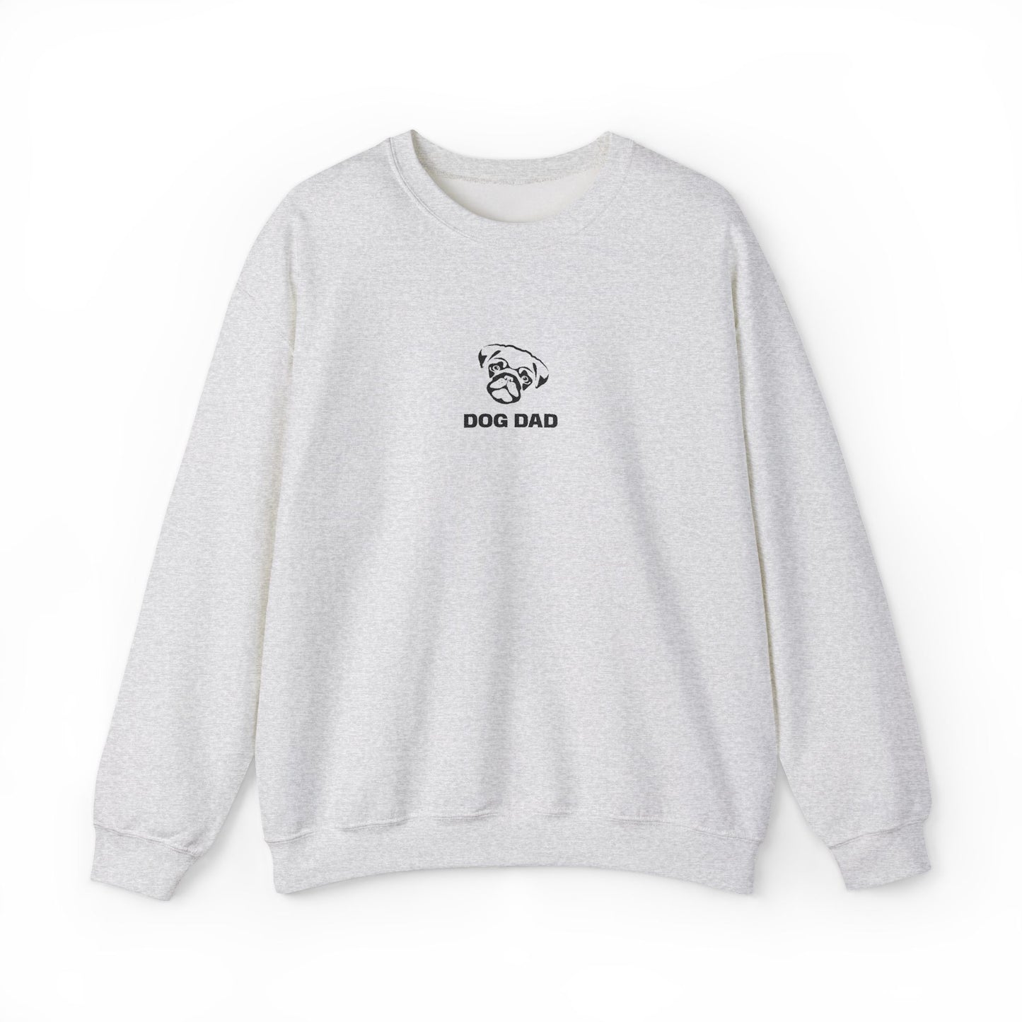 Dog Dad Pug Embroidered Crewneck