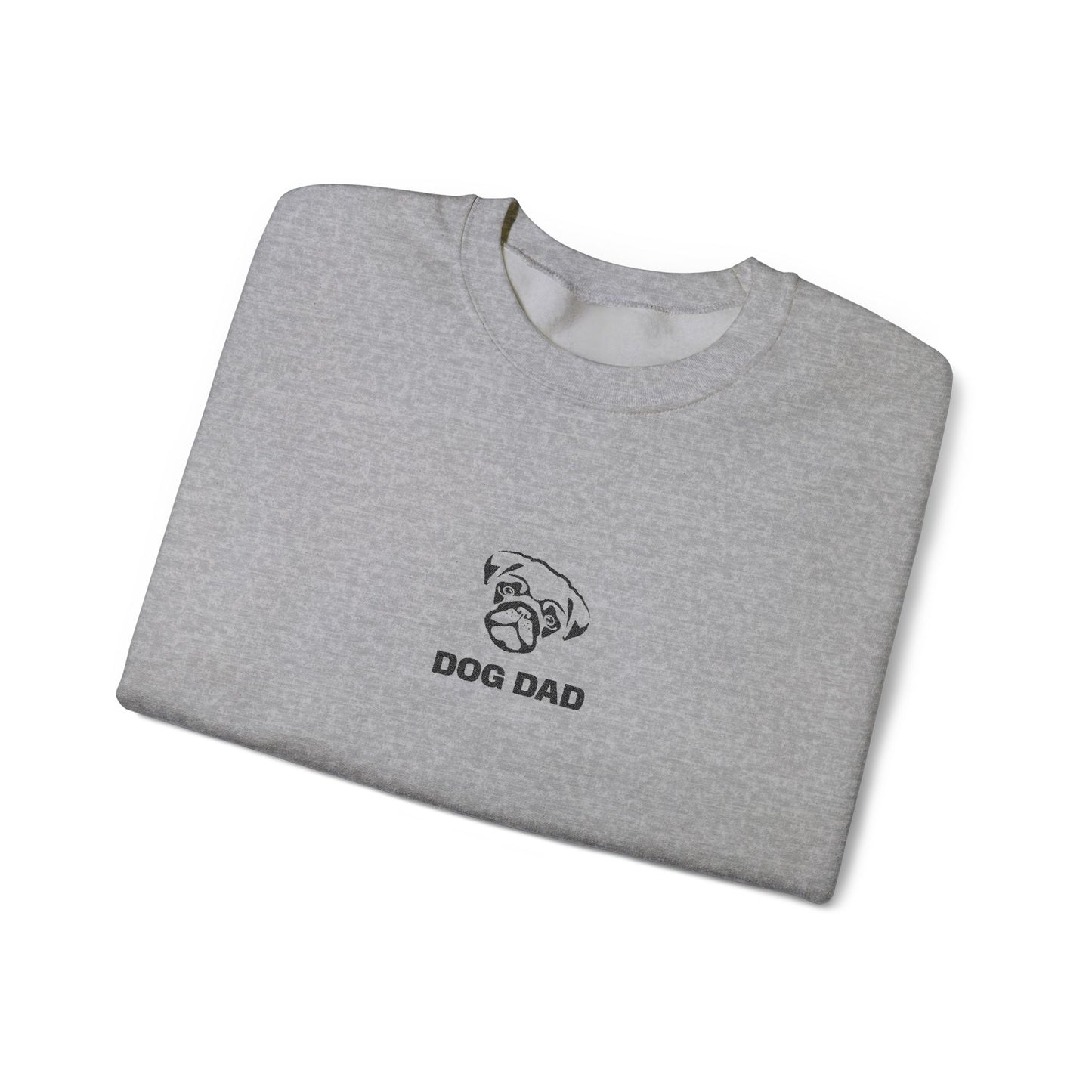 Dog Dad Pug Embroidered Crewneck