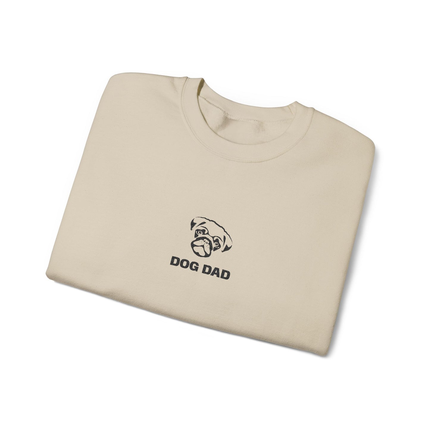 Dog Dad Pug Embroidered Crewneck