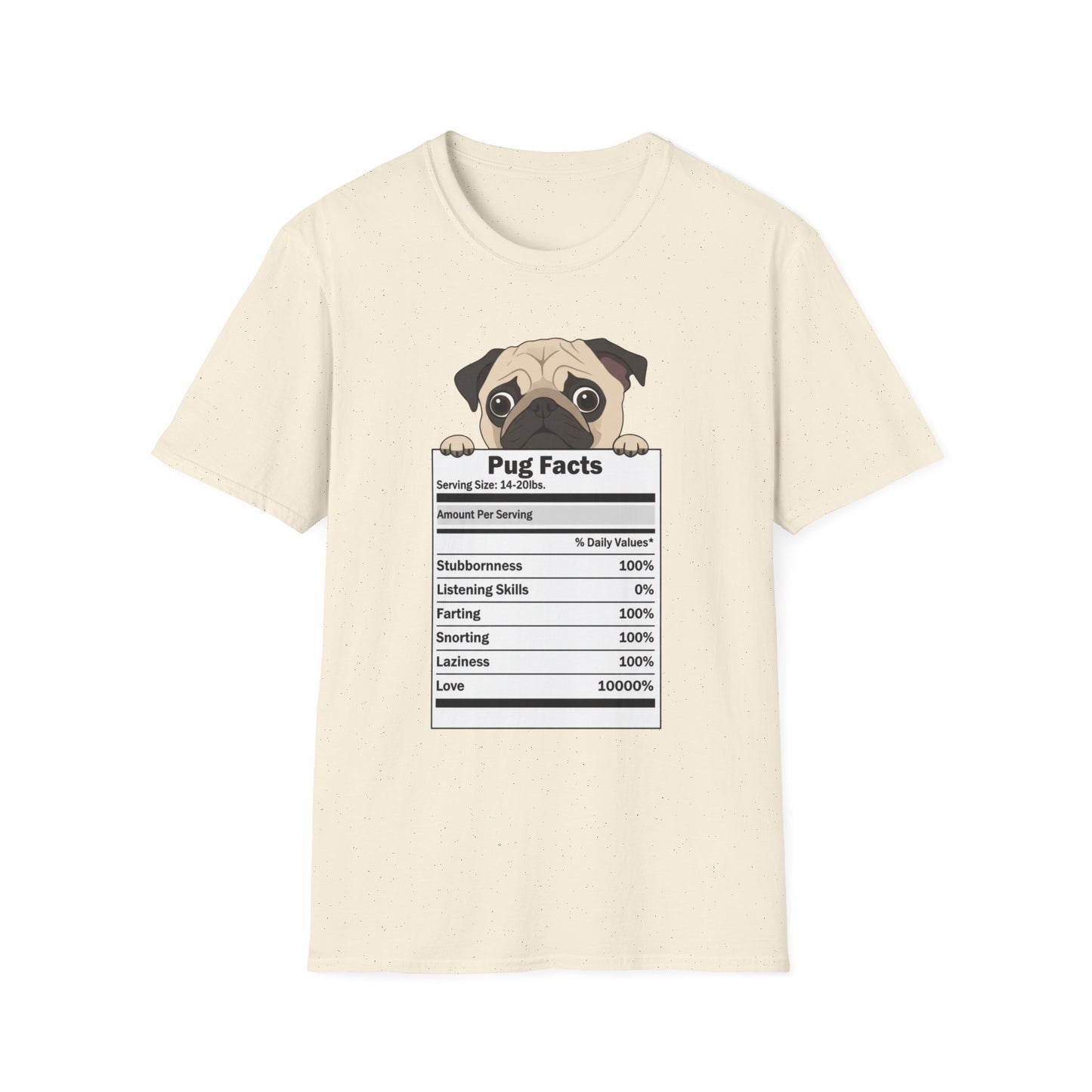 Funny Pug Facts T-Shirt — Pug Dog Graphic Tee