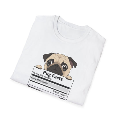 Funny Pug Facts T-Shirt — Pug Dog Graphic Tee