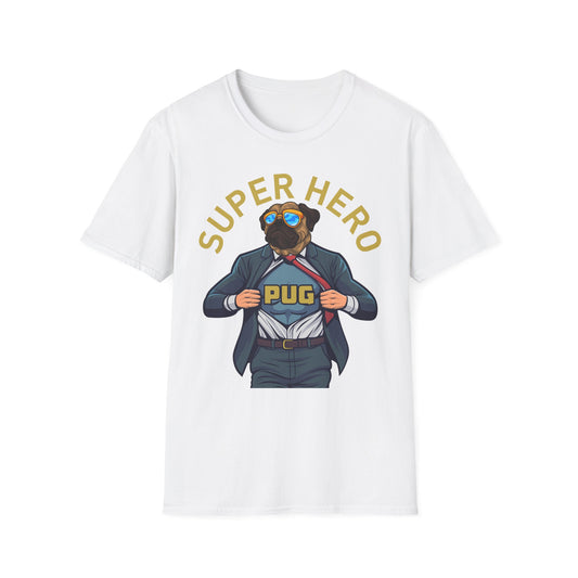 Pug Superhero Unisex T-Shirt — Funny Pug Dog Graphic Tee
