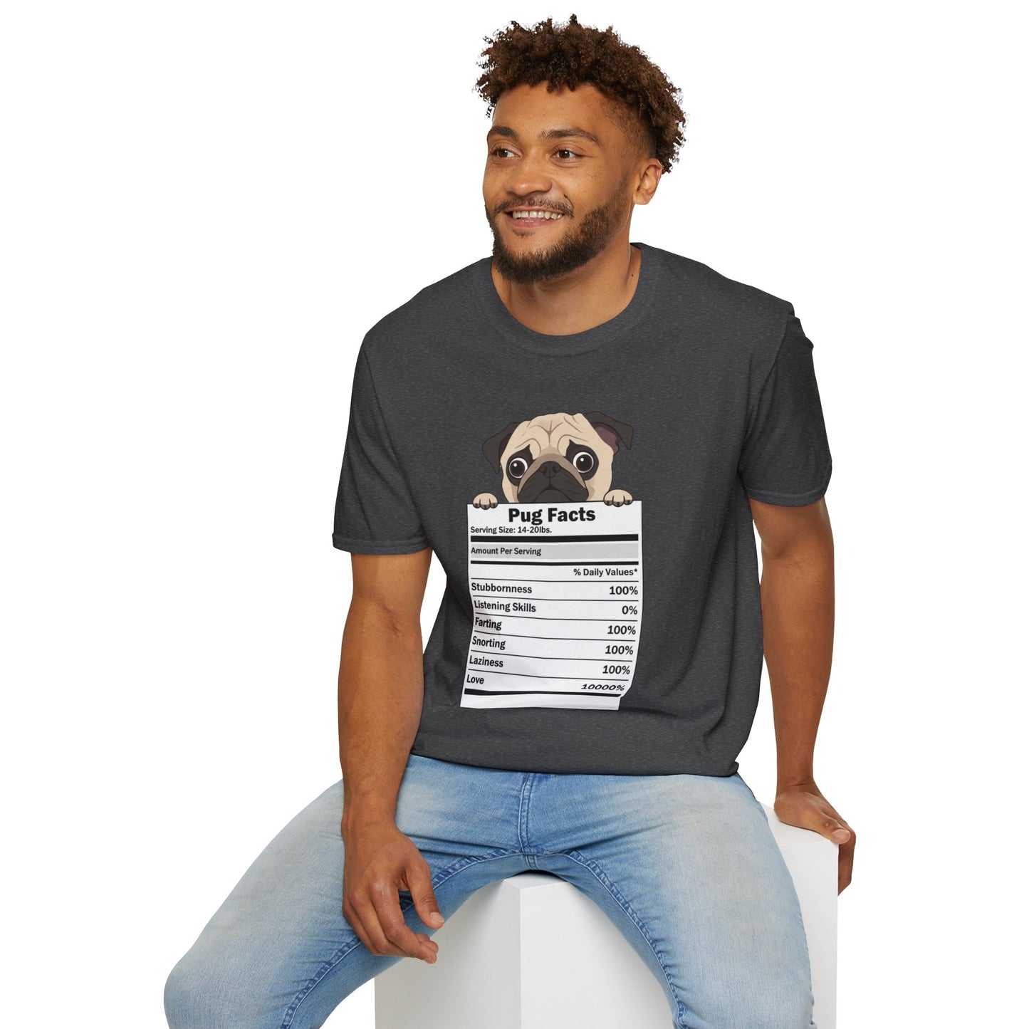 Funny Pug Facts T-Shirt — Pug Dog Graphic Tee