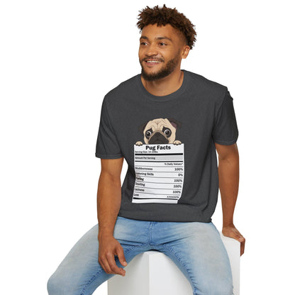 Funny Pug Facts T-Shirt — Pug Dog Graphic Tee