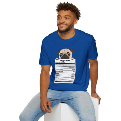 Funny Pug Facts T-Shirt — Pug Dog Graphic Tee